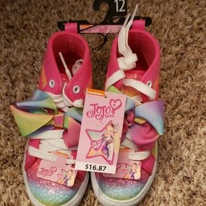 NWT Girls JoJo high top shoes size 12
